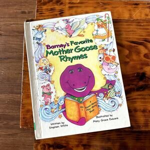 Vintage 1993 Barney's Favorite Mother Goose Rhymes Hardcover Book